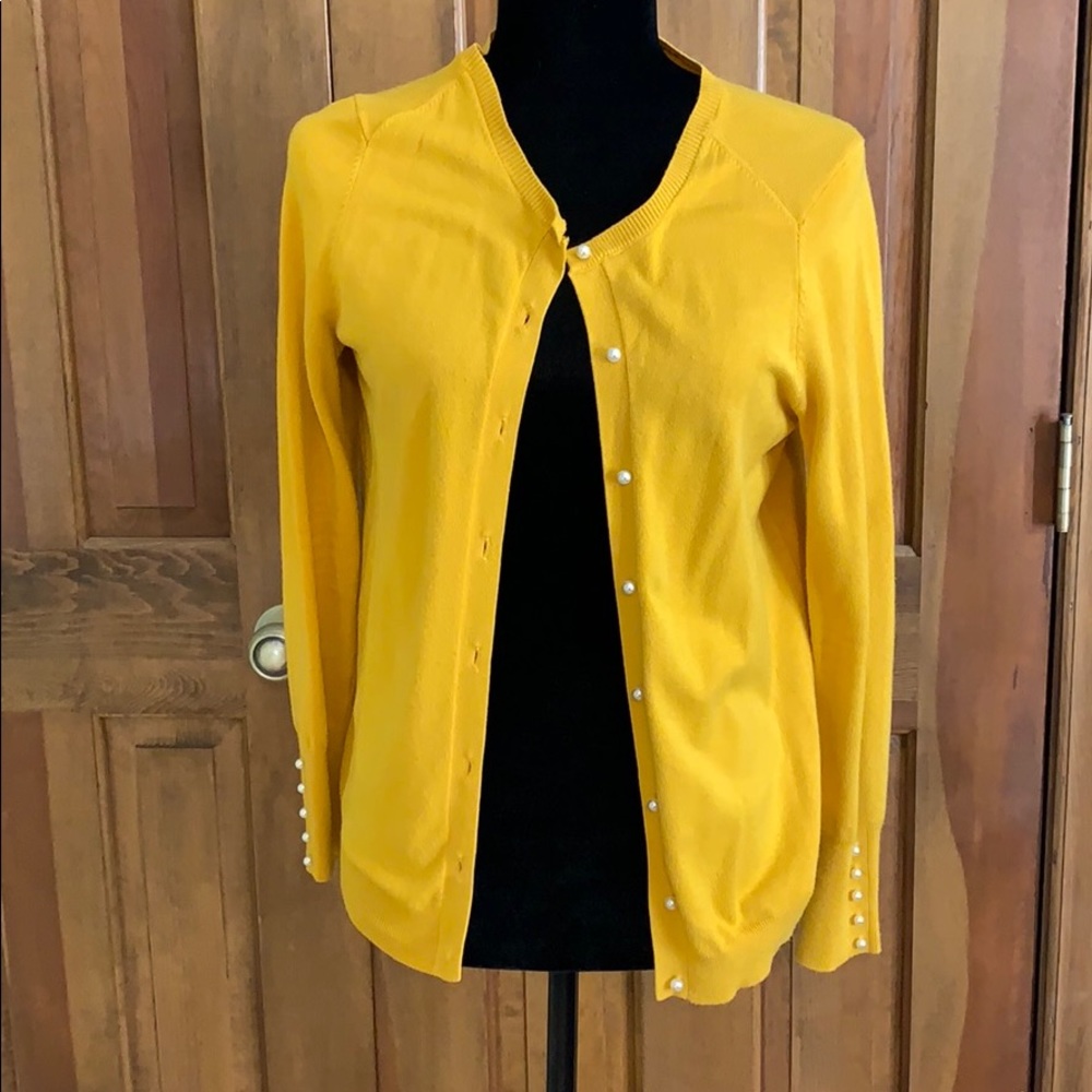 Zara Knit Cardigan Mustard Yellow